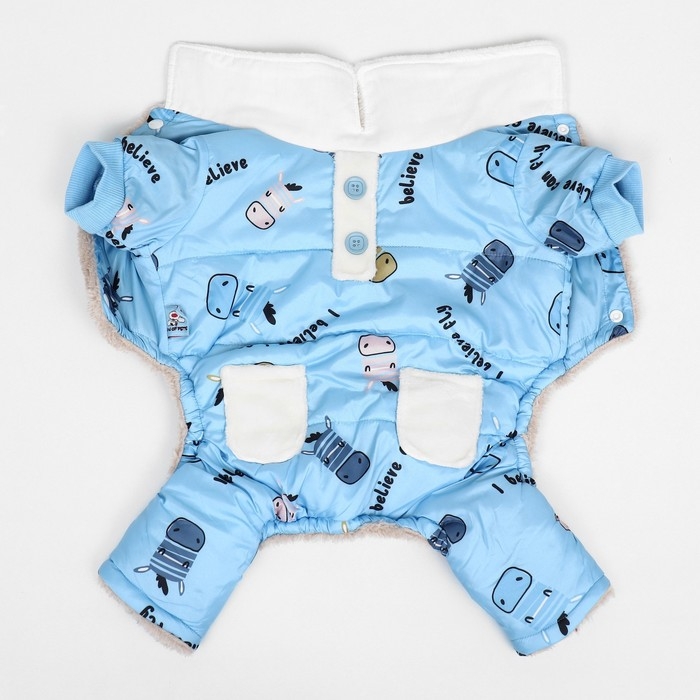 Комбинезон "Метель", размер XS (ДС 20 см, ОГ 30, ОШ 21 см), голубой