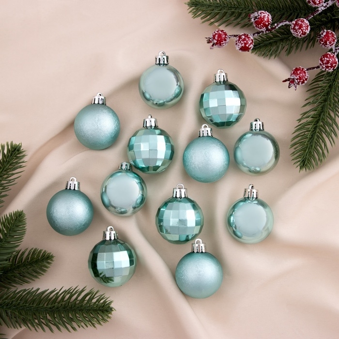 Набор шаров пластик d-4 см, 12 шт Набор шаров пластик d-4 см, 12 шт "Диско ассорти"