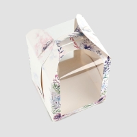 Коробка под маленький торт, кондитерская упаковка, &laquo;Венок&raquo;, 15 х 15 х 18 см