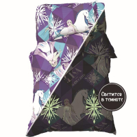 Постельное бельё 1,5 сп Neon Series, "Snow Queen", Холодное сердце, 143*215 см, 150*214 см, 50*70 см -1 шт, светится в темноте Постельное бельё 1,5 сп Neon Series, "Snow Queen", Холодное сердце, 143*215 см, 150*214 см, 50*70 см -1 шт, светится в темноте