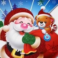 Декоративное украшение (подвеска) "Дед мороз и мишка" 44,5х31 см Декоративное украшение (подвеска) "Дед мороз и мишка" 44,5х31 см