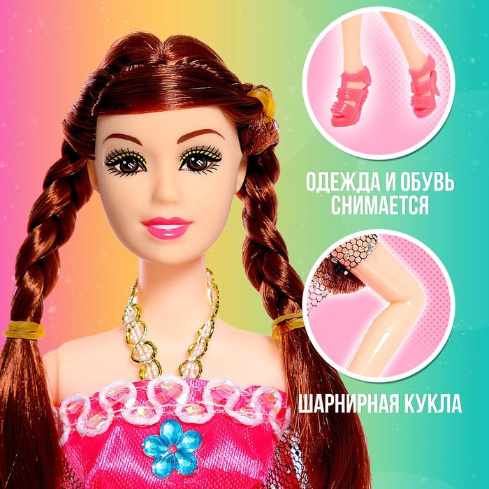 Кукла-модель шарнирная &laquo;Алла&raquo; в платье, МИКС