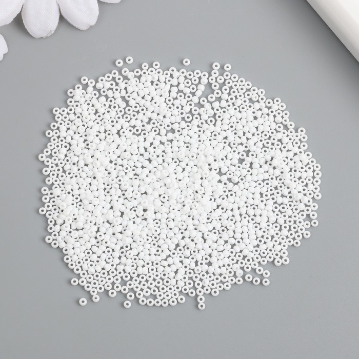 Бисер стекло 8/0 Бисер стекло 8/0 "Маршмеллоу. Глянец. Белоснежный" 10 гр