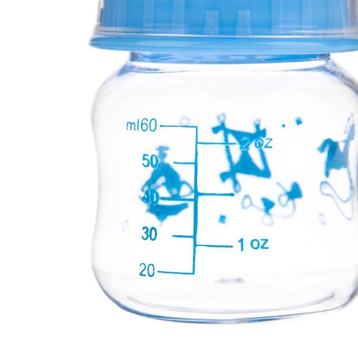 Бутылочка для кормления &laquo;Карапуз&raquo;, классическое горло, 60 мл., от 0 мес., цвета МИКС