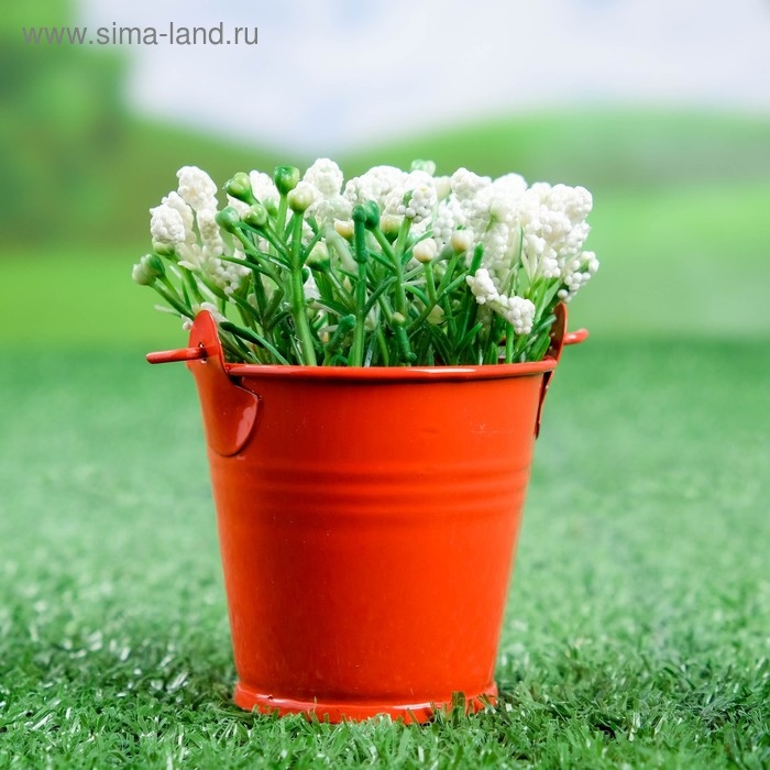 Кашпо Кашпо "Ведерко Томми" красное, 6х6см