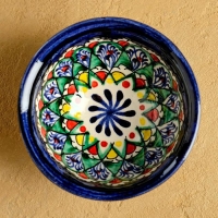 Пиала Риштанская керамика "Узоры", 9,5 см микс Пиала Риштанская керамика "Узоры", 9,5 см микс