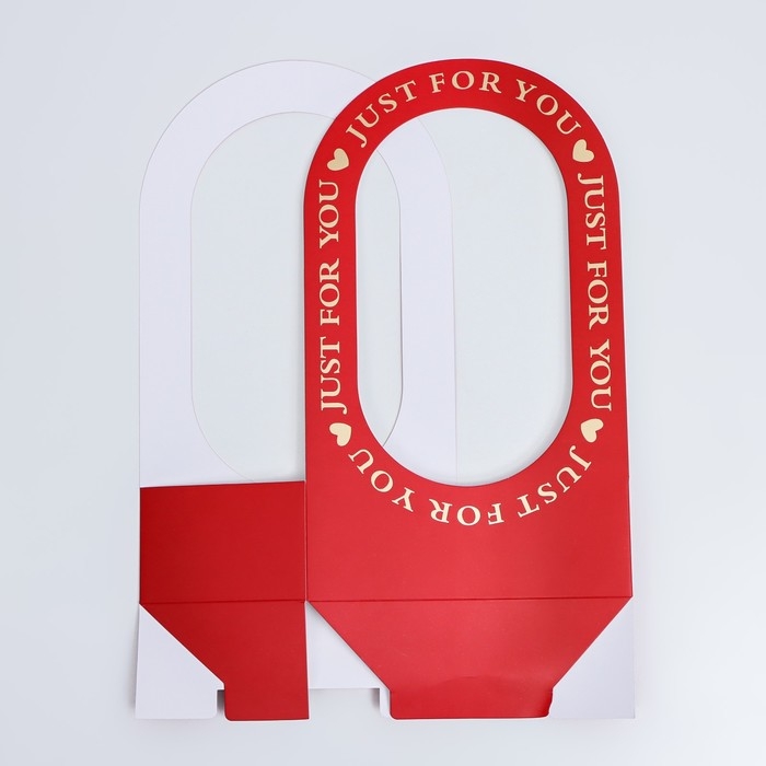 Коробка-переноска для цветов &laquo;Для тебя&raquo; 22 &times; 12 &times; 38 см, красная