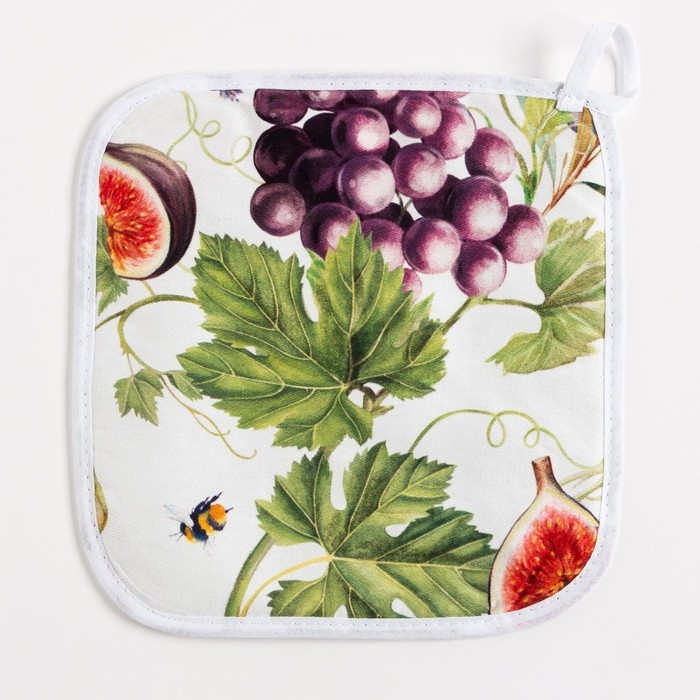 Кухонный набор Этель &laquo;Фруктовый сад&raquo;, полотенце 40х73 см, прихватка 19х19 см, фартук 60х65 см