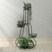 Подставка для цветов, напольная, на 4 горшка, d = 14 см, бронзовая, &laquo;Гитара&raquo;