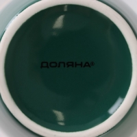 Кружка фарфоровая Доляна &laquo;Изумруд. Линия&raquo;, 350 мл, цвет зелёный