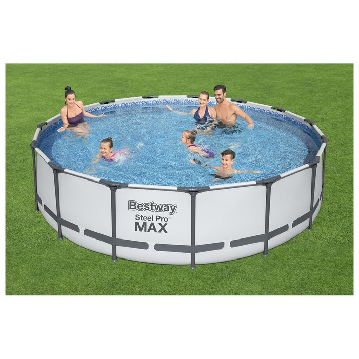 Бассейн каркасный Steel Pro MAX, 457 х 107 см, фильтр-насос, лестница, тент, 56488 Bestway
