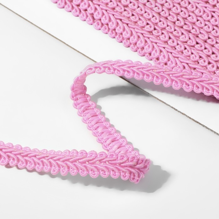 Тесьма декоративная «Шанель», 10 мм, 10 ± 1 м, цвет розовый Тесьма декоративная «Шанель», 10 мм, 10 ± 1 м, цвет розовый