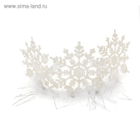 Корона &laquo;Снежинка&raquo;, с пухом