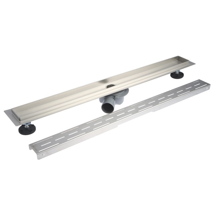 Трап линейный AFLORN AF20207-80, 800х70 мм, c флaнцeм своб. вращения 360&deg;, нерж. сталь