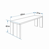 Лавка деревянная из сосны, овальная "Добропаровъ" 120х27х42 см, нагрузка до 120 кг Лавка деревянная из сосны, овальная "Добропаровъ" 120х27х42 см, нагрузка до 120 кг