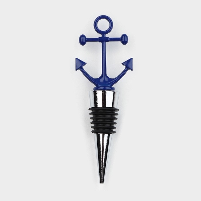 Пробка для бутылки &laquo;Якорь&raquo;, цвет синий