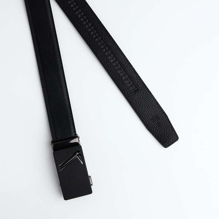 Ремень мужской, ширина 3,6 см, винт, пряжка автомат, цвет чёрный Ремень мужской, ширина 3,6 см, винт, пряжка автомат, цвет чёрный