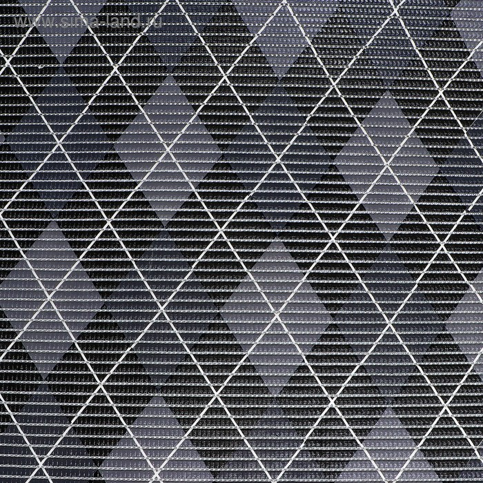 Коврик для ванной комнаты «Ромб», ширина 65 см, рулон 15 м, цвет серо-черный Коврик для ванной комнаты «Ромб», ширина 65 см, рулон 15 м, цвет серо-черный