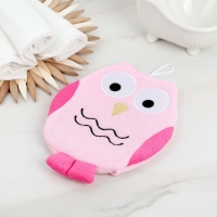 Мочалка - варежка детская для купания Доляна &laquo;Совушка&raquo;, 20 см, цвет МИКС