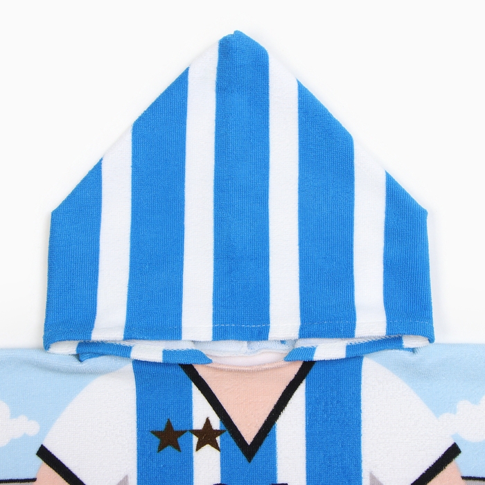 Полотенце-пончо детское махровое Крошка Я "Футболист" 60*120см, 100% пэ, микрофибра