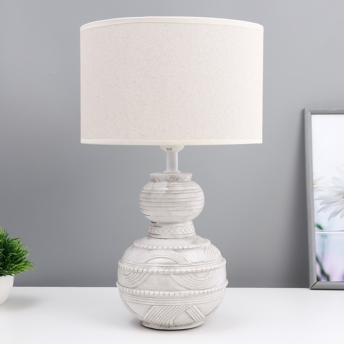 Настольная лампа Настольная лампа "Жозефина" Е27 40Вт белый 25х25х40,5 см RISALUX