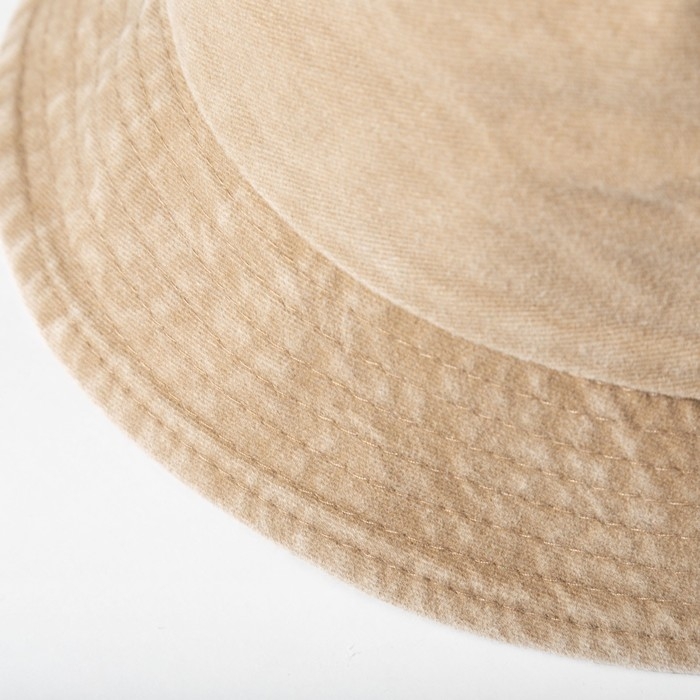 Панама однотонная MINAKU цвет бежевый, размер 56-58 Панама однотонная MINAKU цвет бежевый, размер 56-58