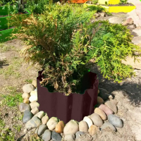 Ограждение для клумбы, 110 × 24 см, коричневое, «Волна», Greengo Ограждение для клумбы, 110 × 24 см, коричневое, «Волна», Greengo