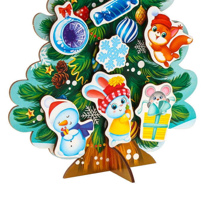 Новогодняя головоломка. Липучки «Новый год! Наряди ёлочку» Новогодняя головоломка. Липучки «Новый год! Наряди ёлочку»