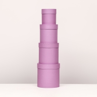 Набор шляпных коробок 4 в 1 "Сирень", 20 × 20 ‒13 × 13 см Набор шляпных коробок 4 в 1 "Сирень", 20 × 20 ‒13 × 13 см