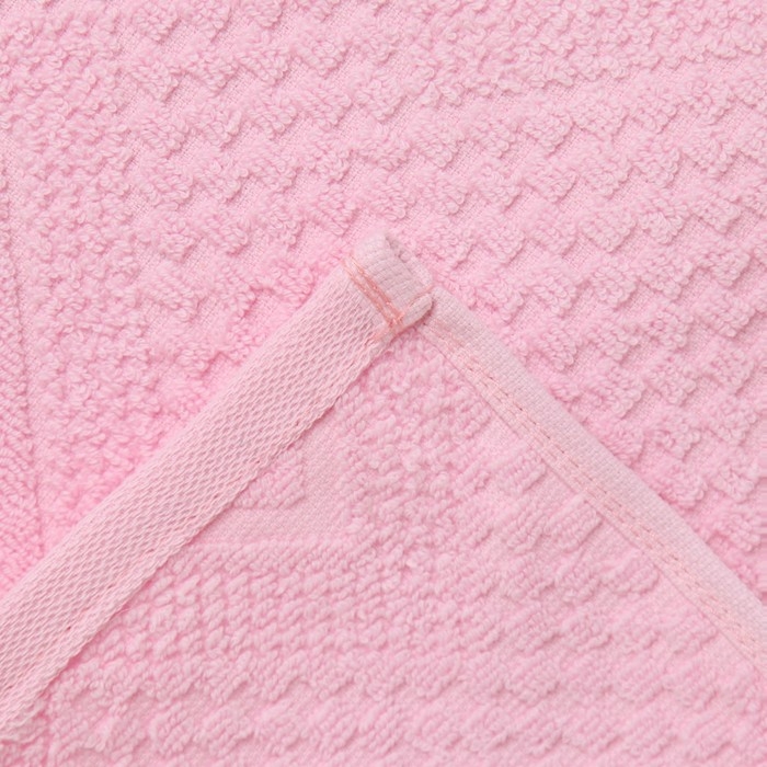 Полотенце махровое &laquo;Узор&raquo;, цвет пудровый, 70х130 см, хлопок, 450г/м