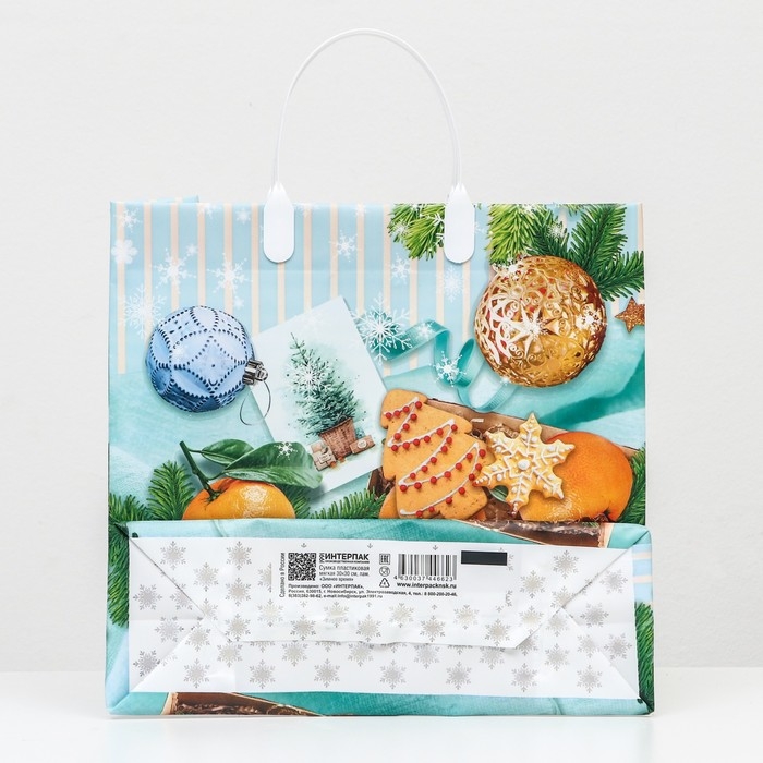 Новый год. Пакет Новый год. Пакет "Зимнее время", мягкий пластик, 28х30см.