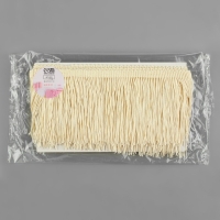 Тесьма декоративная &laquo;Бахрома&raquo;, 10 см, 5 &plusmn; 0,5 м, цвет бежевый