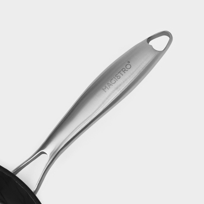 Сковорода Magistro Rock Stone, d=20 см, h=4 см, антипригарное покрытие, индукция, цвет чёрный Сковорода Magistro Rock Stone, d=20 см, h=4 см, антипригарное покрытие, индукция, цвет чёрный