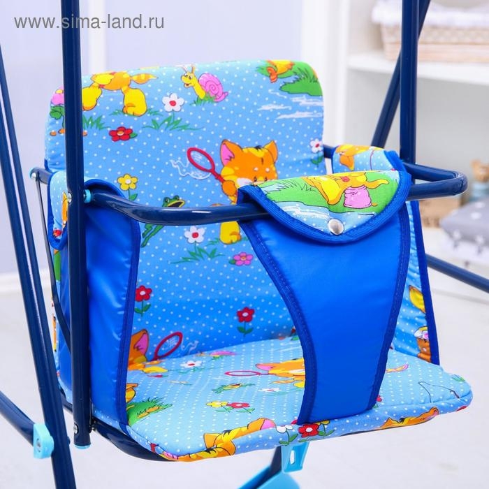 Качели детские напольные &laquo;Ветерок&raquo;, цвет синий,рисунок МИКС