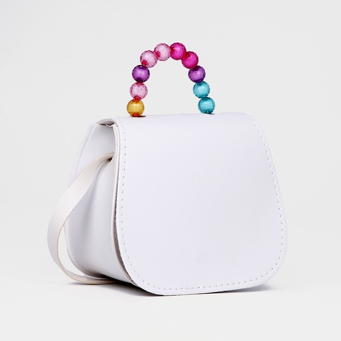 Сумка детская для девочки на магните, цвет белый