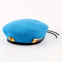 Карнавальный набор «Защитница отчизны» голубой берет, размер 54-56, банты 2 шт Карнавальный набор «Защитница отчизны» голубой берет, размер 54-56, банты 2 шт