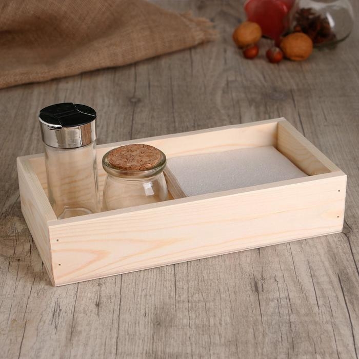 Подставка "Прямоугольник" из СОСНЫ, 25&times;13&times;5 см