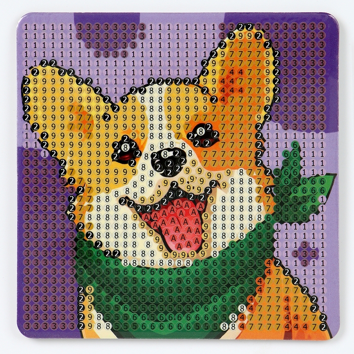 Алмазная мозаика-магнит для детей &laquo;Собачка&raquo;