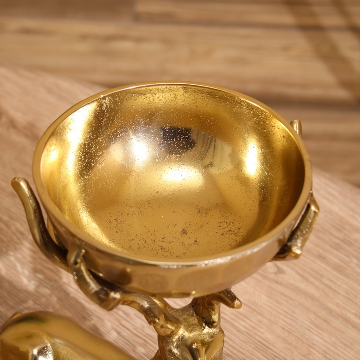 Подсвечник Подсвечник "Олень" алюминий 24х14х24 см