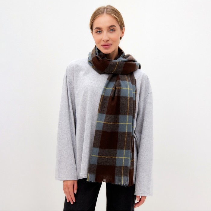 Шарф зимний с кистями MINAKU 65*180 + 3 см клетка Шарф зимний с кистями MINAKU 65*180 + 3 см клетка