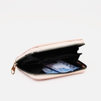 Кошелёк на молнии, цвет бежевый