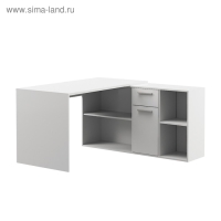 Стол письменный Лайт, 1360(2035)х1392(680)х752, Белый