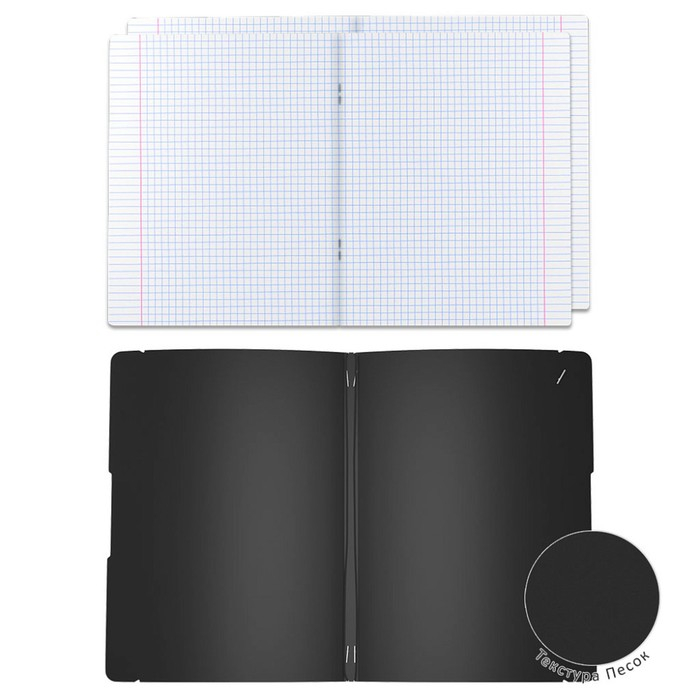 Тетрадь А4, 96 листов в клетку, ErichKrause FolderBook, съёмная пластиковая обложка, блок офсет 100% белизна, чёрная Тетрадь А4, 96 листов в клетку, ErichKrause FolderBook, съёмная пластиковая обложка, блок офсет 100% белизна, чёрная