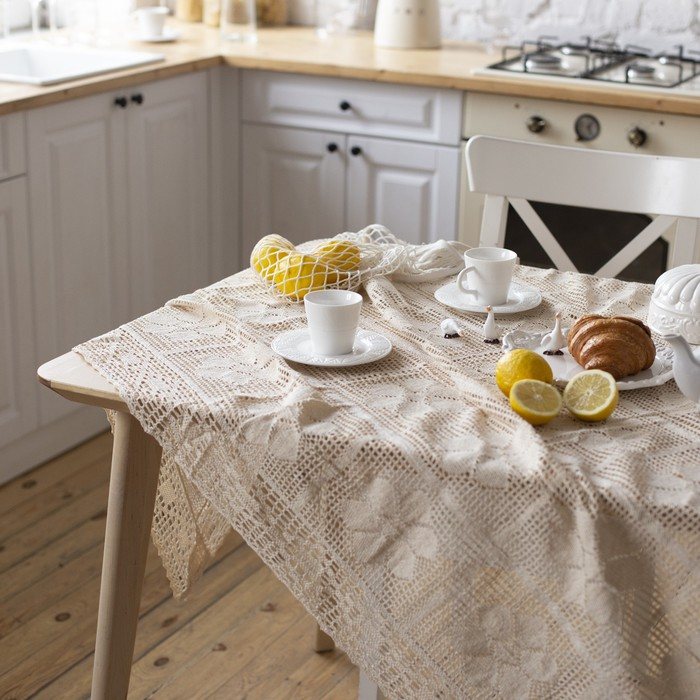 Скатерть Этель "Ажур" 130х180&plusmn;5 см, 100% п/э