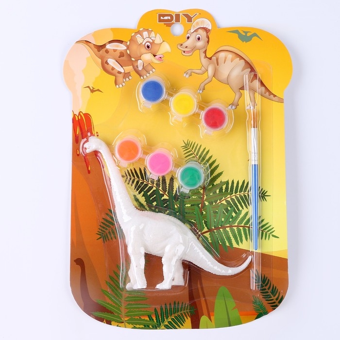 Набор для творчества &laquo;Раскрась диплодока&raquo; , краска 6 цветов по 2,5 мл