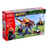 Конструктор Дино &laquo;Мотоциклист против динозавра&raquo;, 93 детали