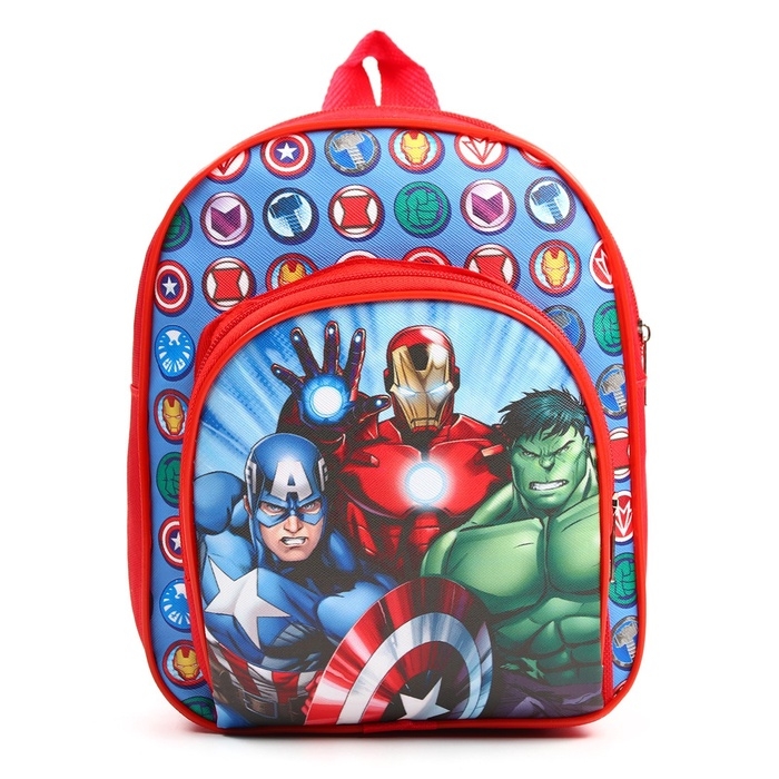 Рюкзак детский для мальчика с карманом, 23&times;19&times;6 см, Мстители