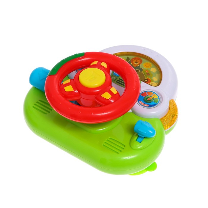 Музыкальный руль &laquo;Весёлые животные&raquo;, световые и звуковые эффекты, работает от батареек