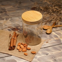 Банка стеклянная для сыпучих продуктов Magistro &laquo;Эко&raquo;, 550 мл, 8,5&times;12,5 см