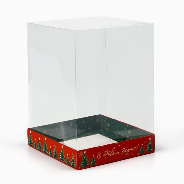 Коробка для кондитерских изделий «С Новым счастьем», 15 х 15 х 20 см, Новый год Коробка для кондитерских изделий «С Новым счастьем», 15 х 15 х 20 см, Новый год